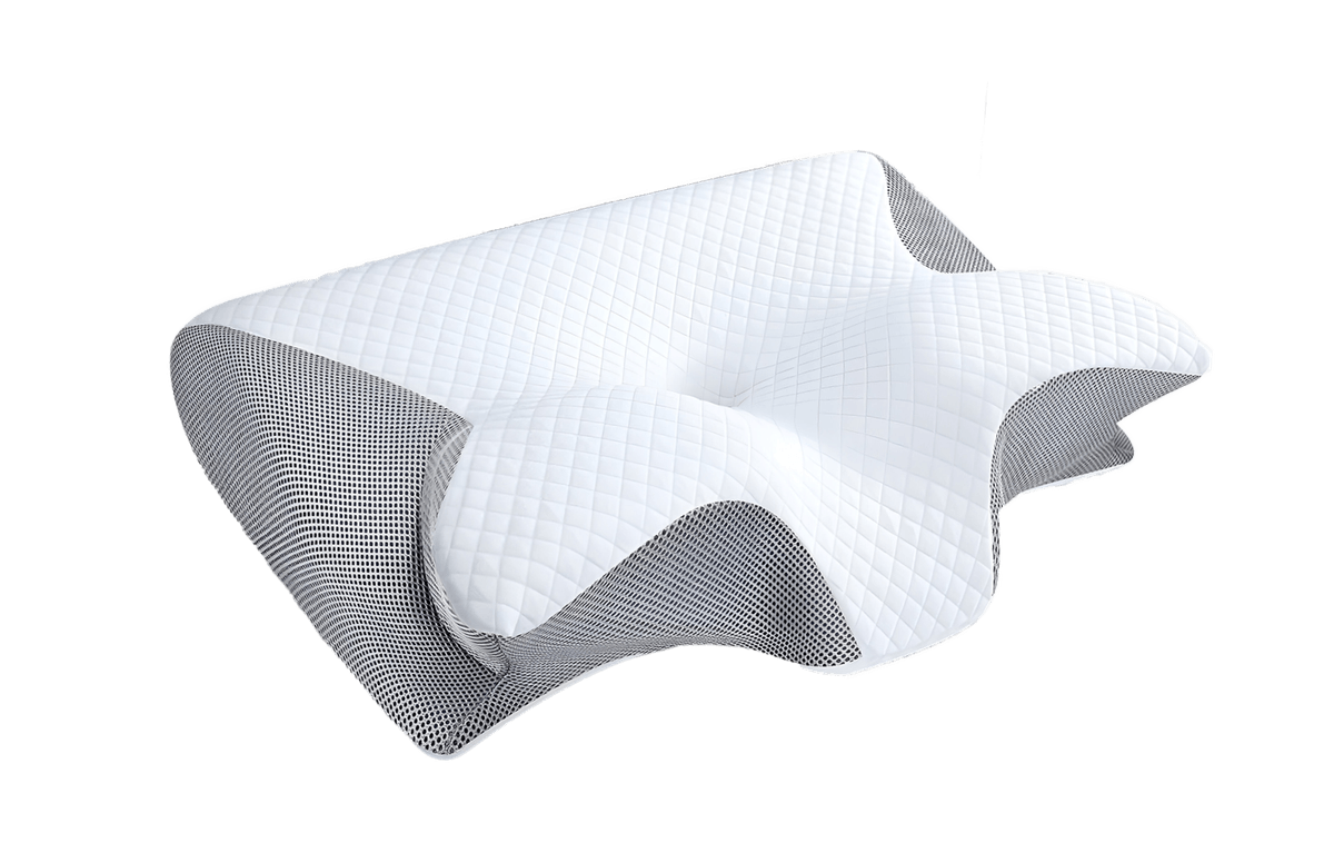 Desenho ergonômico do travesseiro com apoio cervical