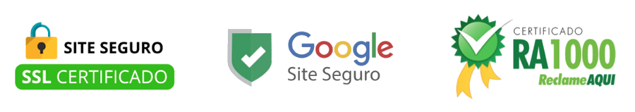 Site seguro com SSL certificado, Google Site Seguro e certificado RA1000 do Reclame Aqui